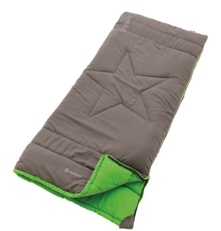 Camp Beds * | Fire Sale Outwell Champ Kids Sleeping Bag (Rock Grey)