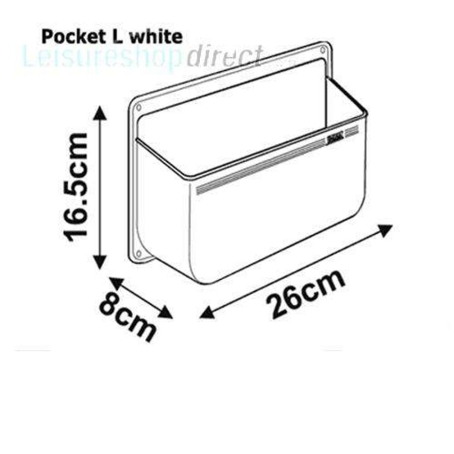 Caravan Supplies * | Premium Fiamma Stowage Pocket L White