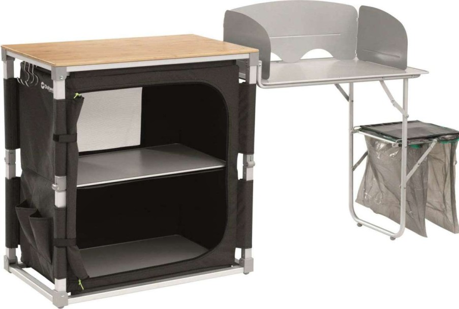 Camping Furniture * | Featured Outwell Padres Kitchen Table With Side Unit