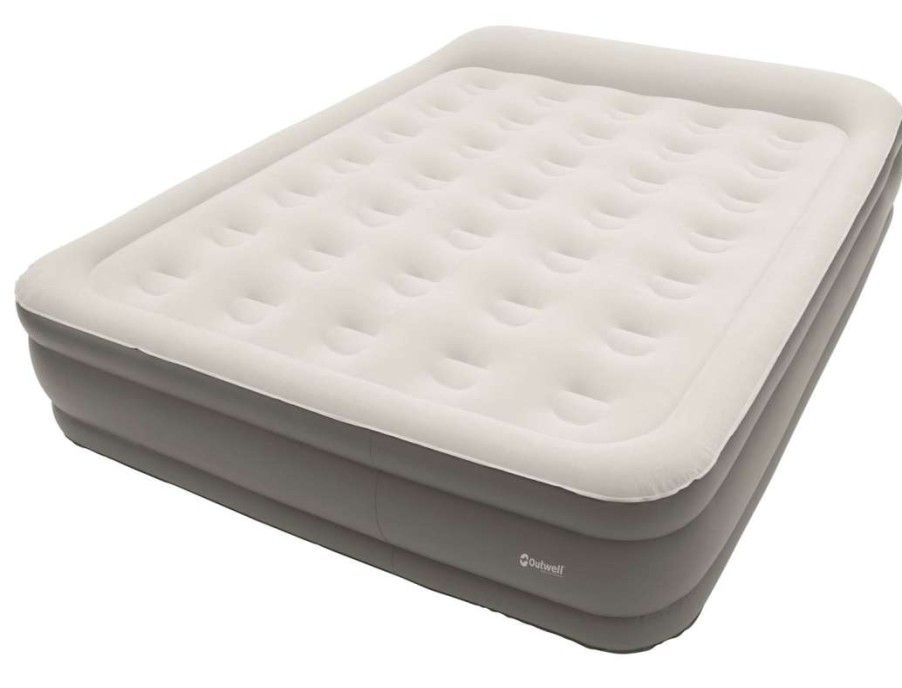 Camp Beds * | Featured Outwell Flock Superior Double Air Bed With Built-In Pump