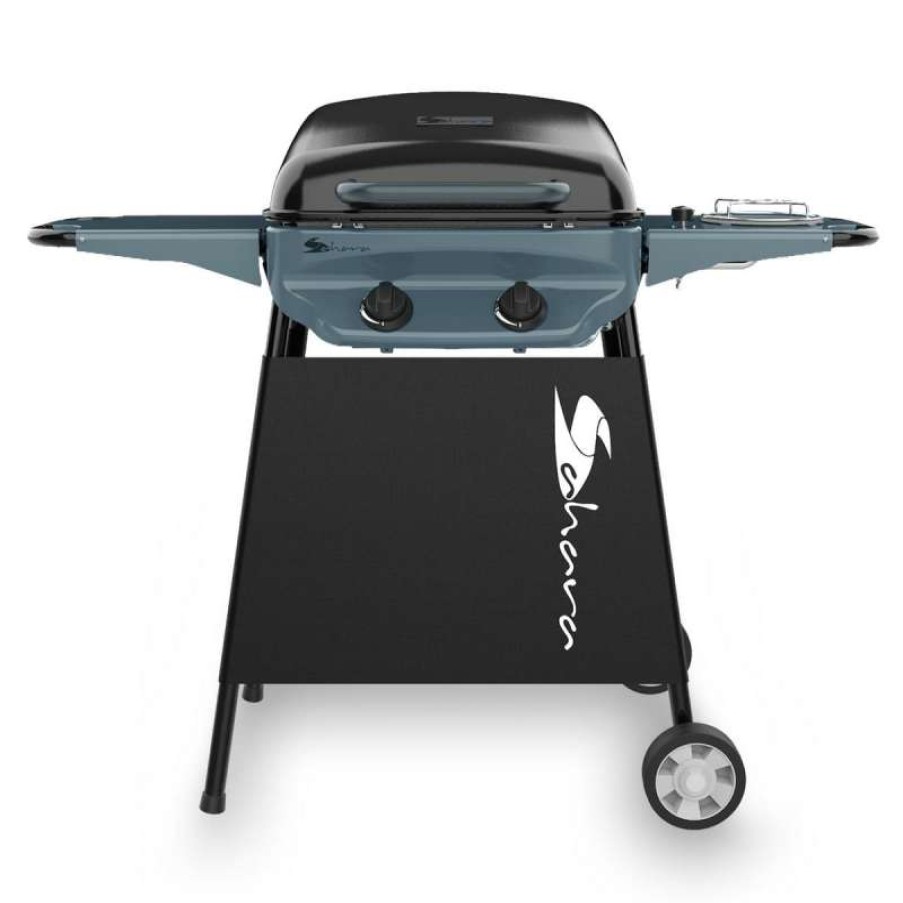 Camping Accessories * | Large Choice Sahara Rapid Assembly 2 Burner Plus Gas Bbq