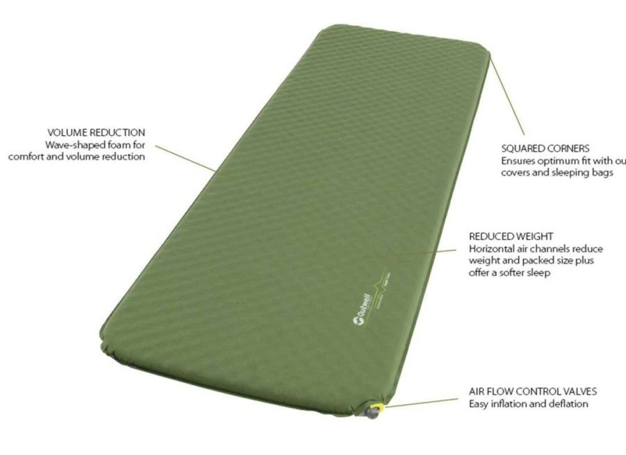 Camp Beds * | Best Sellers Outwell Self-Inflating Dreamcatcher Mat (Single 7.5 Cm)