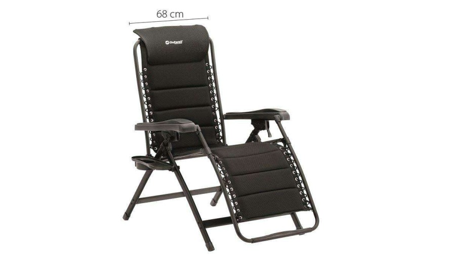 Camping Furniture * | Large Choice Outwell Acadia Camping Chair (Black)