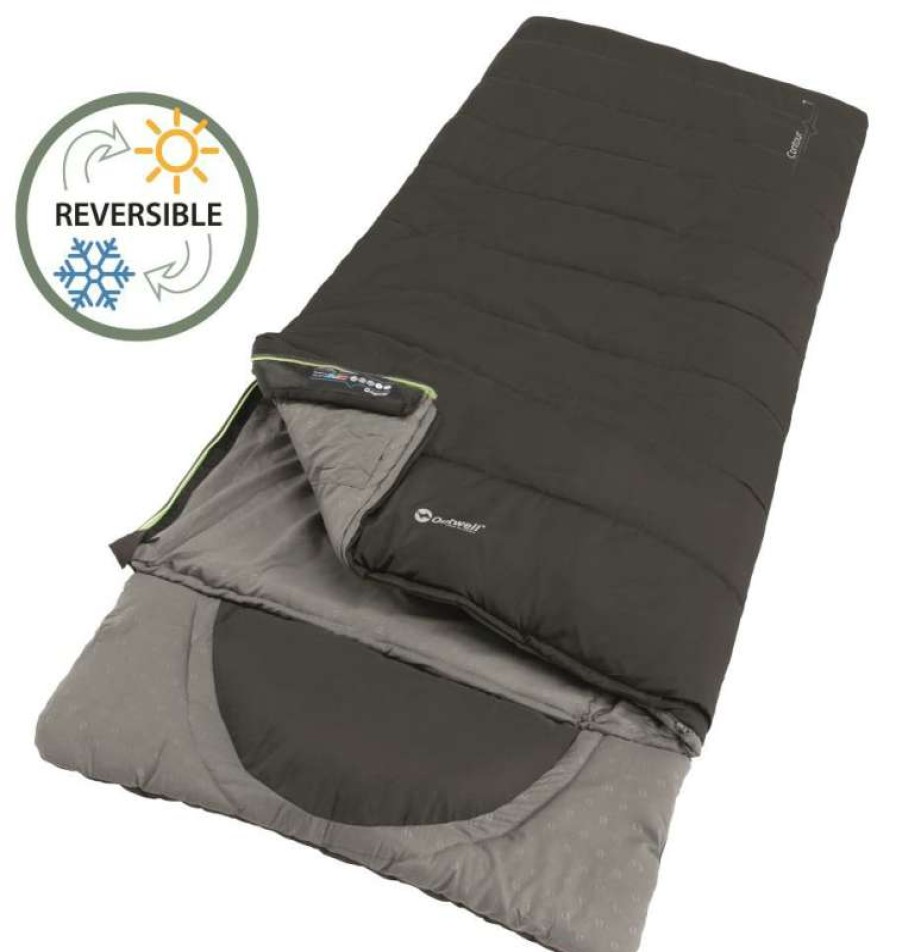 Camp Beds * | Exquisite Gifts Outwell Sleeping Bag Contour Midnight Black