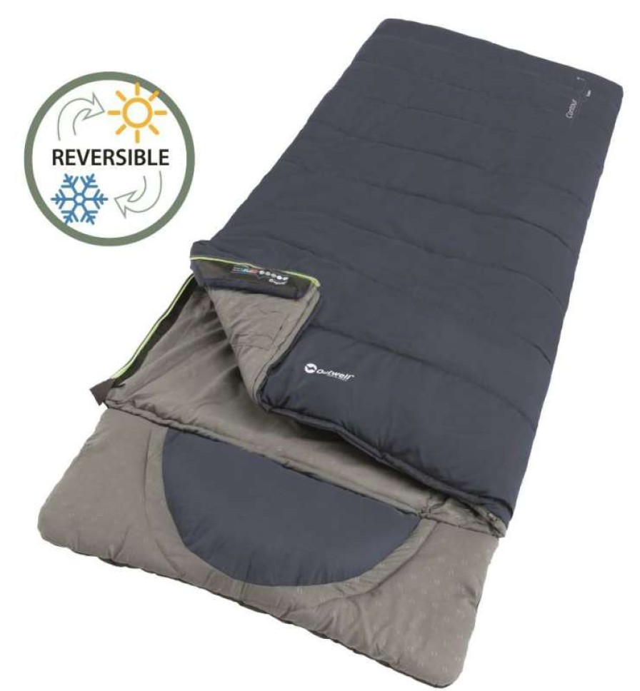 Camp Beds * | Bestsellers Outwell Contour Lux Deep Sleeping Bag (Blue)