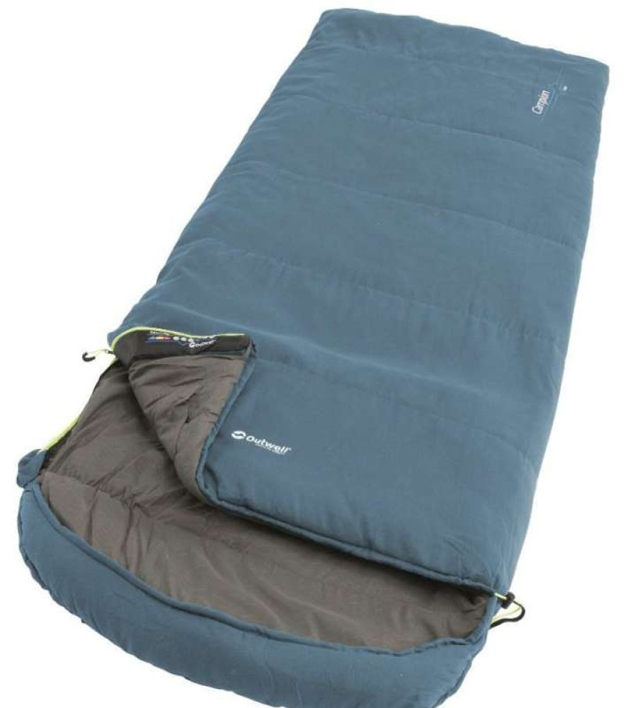 Camp Beds * | Large Choice Outwell Campion Lux Blue Sleeping Bag