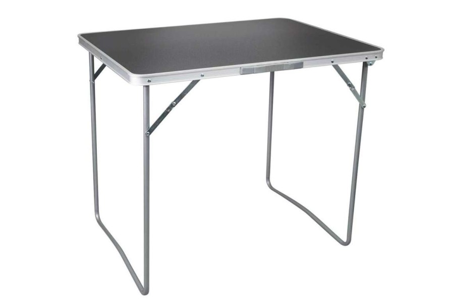 Camping Furniture * | Large Choice Via Mondo Medium Grey Table (80X60X69Cm)